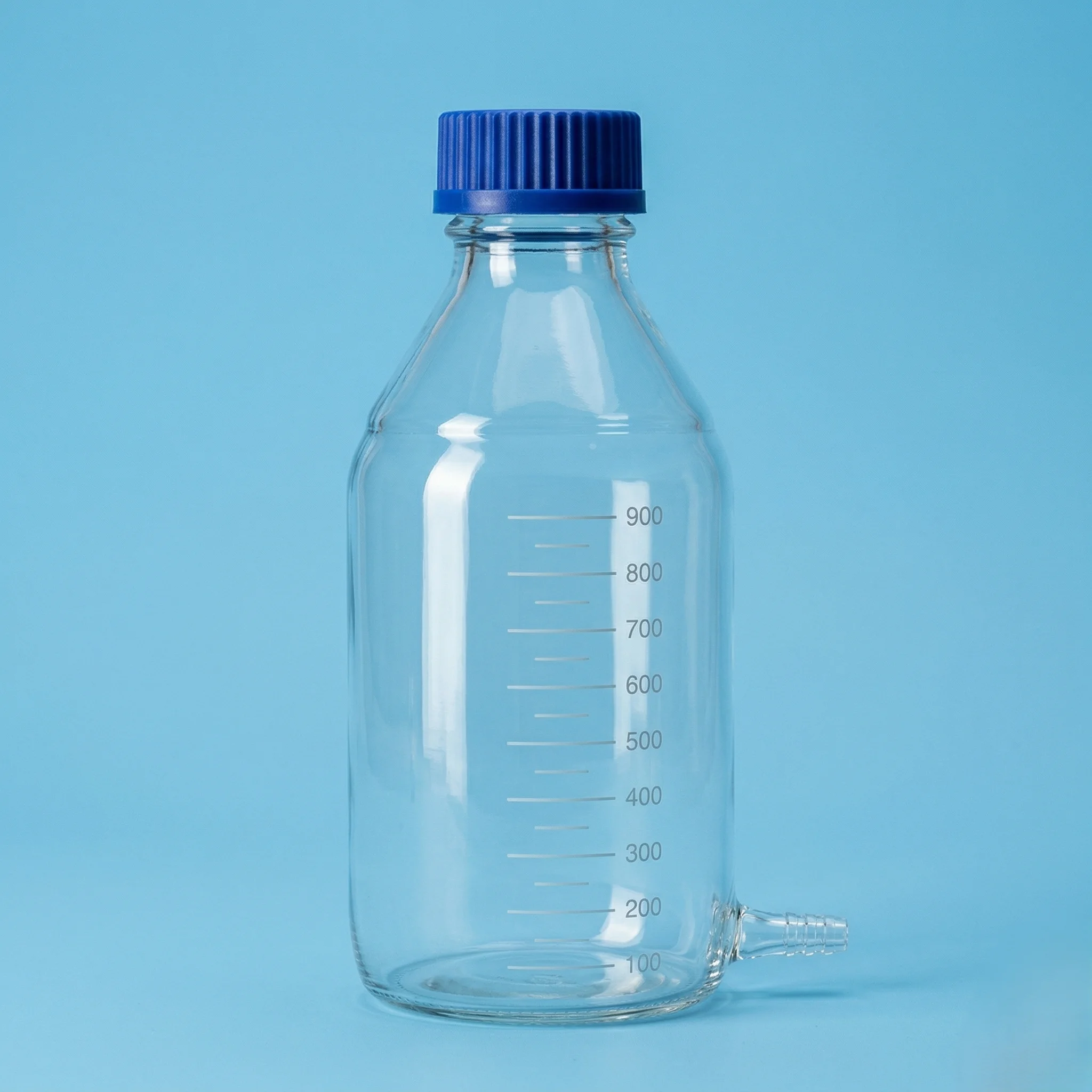 Bottles Aspirator Screw Cap With Outlet For Tubing