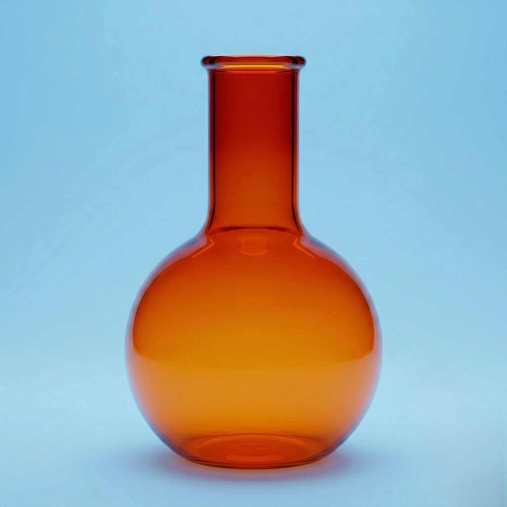Size chart – Flasks - Boiling Flat Bottom With Narrow Neck,  Amber