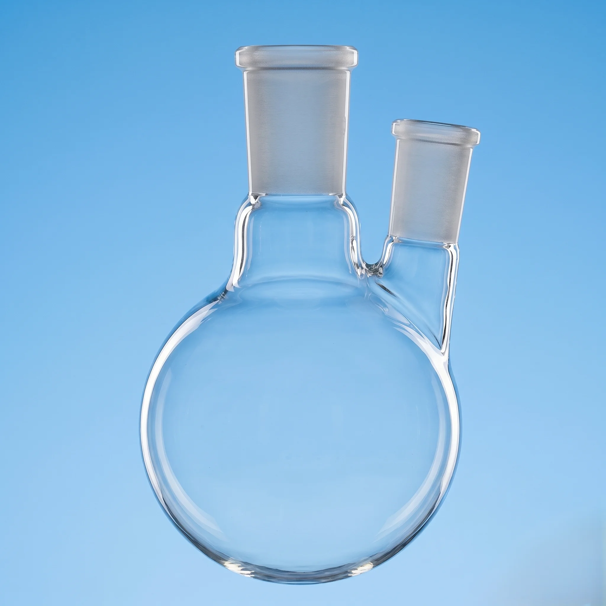 Flasks - Distilling Round Bottom With Two Necks,