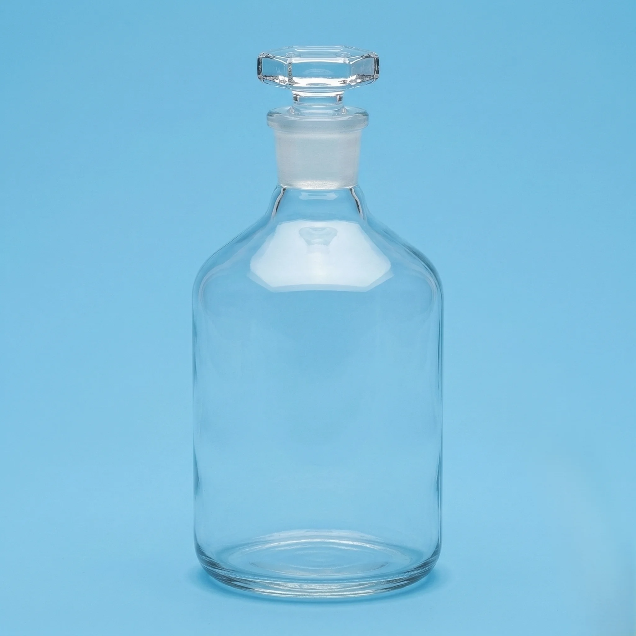 Reagent Bottles - Narrow Mouth, Hexagonal  Hollow Stopper