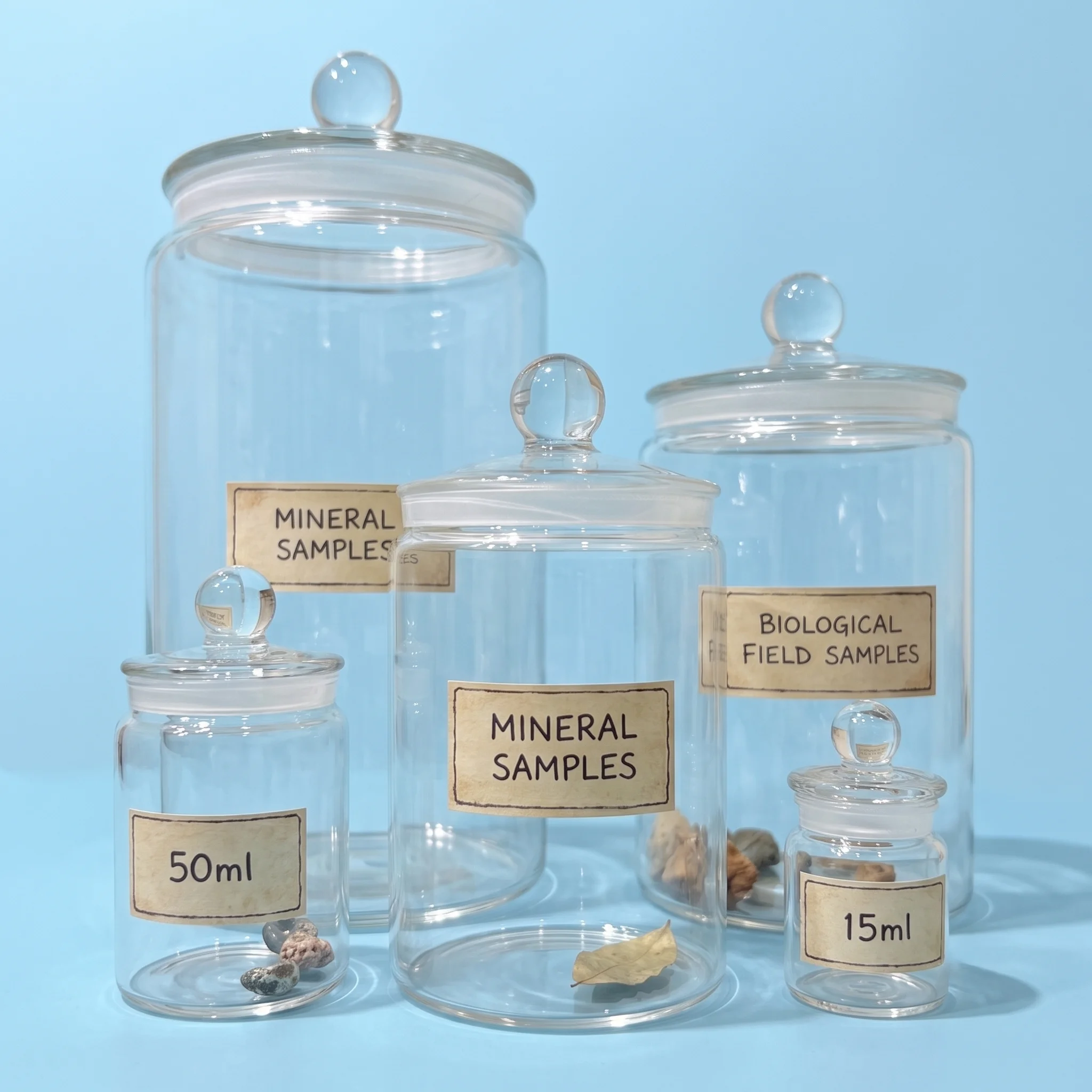 Size chart – Borosilicate Specimen Jar